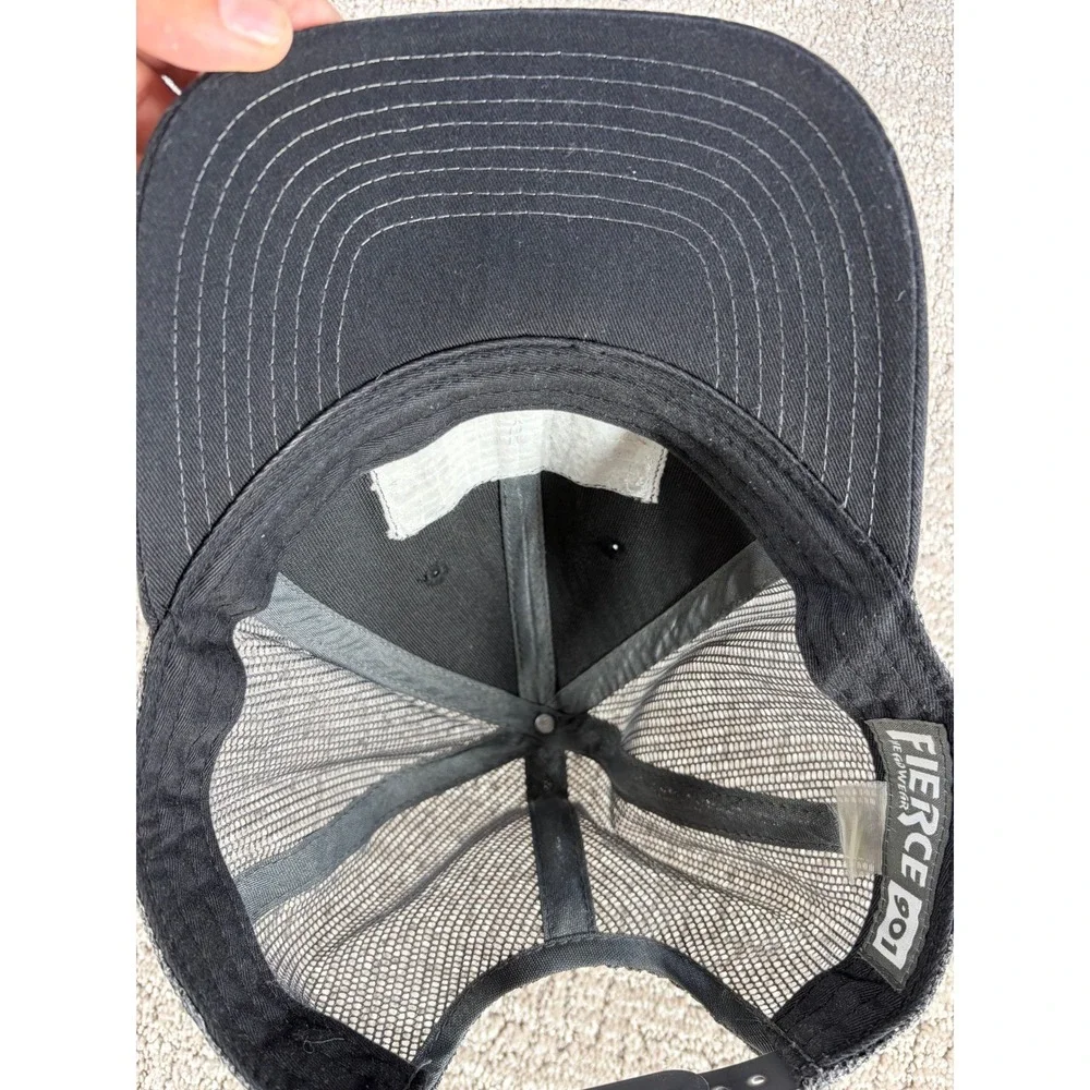 Fierce Headwear 901 Trucker Hat Pledge of Allegiance Flag Black Grey OSFM Mens